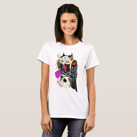 Suikerwt en schedel t-shirt (Voorkant volledig)