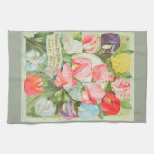 Suikerwten: 1906 zaadcatalogusillustratie theedoek (Horizontaal)