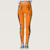 Suikerwten Dag van de dode vun skelet Leggings (Voorkant)