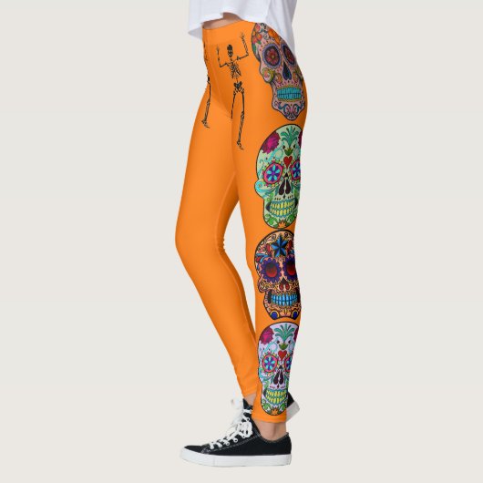 Suikerwten Dag van de dode vun skelet Leggings (Links)