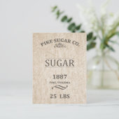  suikerzak briefkaart (Staand voorkant)