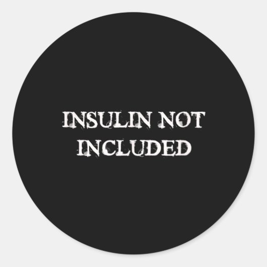 Suikerziektebewustzijn Zonder Insulin Ronde Sticker (Voorkant)