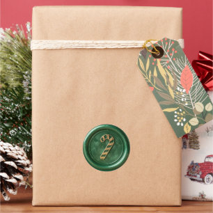 Suikerzoet Gouden Nepwaszegel Kerstmis Ronde Sticker