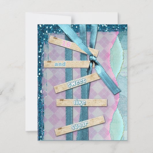 Suikerzoete 16-partijenuitnodigingen kaart (Voorkant)