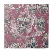 Suikerzoete Mellow Sugar Skull. Tegeltje (Voorkant)