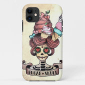 Suikerzoete schedel Case-Mate iPhone case (Achterkant)