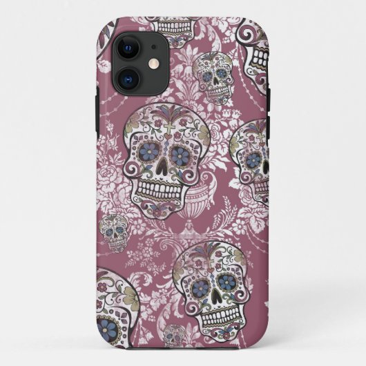 Suikerzoete zachte suiker schedel. Case-Mate iPhone case (Achterkant)