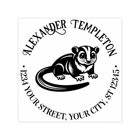 Suikerzweefvliegtuig Australië Naam Retouradres #1 Zelfinktende Stempel (Design)