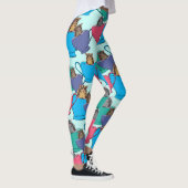Suikerzweefvliegtuigen in Tea Cups Colorful Patter Leggings (Rechts)