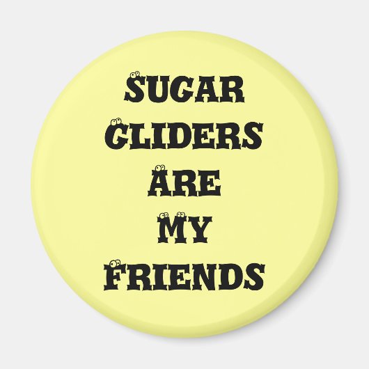 Suikerzweefvliegtuigen zijn mijn vrienden magneet (Voorkant)