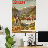 Suisse, Chemins de Fer Jura - Simplon Poster (Thuiskantoor)