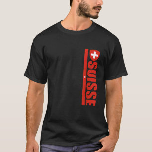 Suisse Football T-shirt Swiss Cross Souvenir Vlag