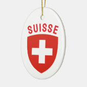 Suisse (Franstalig Zwitserland) Keramisch Ornament (Links)