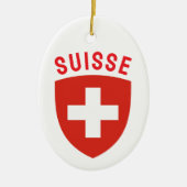 Suisse (Franstalig Zwitserland) Keramisch Ornament (Voorkant)