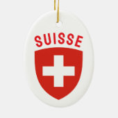 Suisse (Franstalig Zwitserland) Keramisch Ornament (Achterkant)