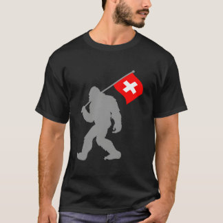 Suisse Or Swiss Flag On Switzerland Flag T-shirt