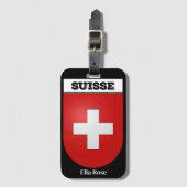 Suisse |  wapenstilstand in Zwitserland Bagagelabel (Voorkant (verticaal))