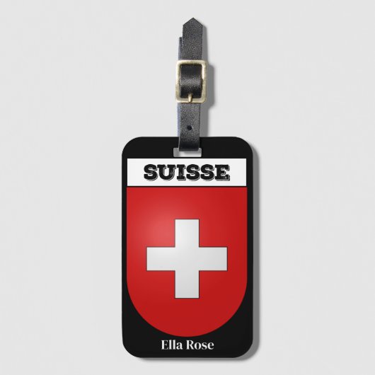 Suisse | wapenstilstand in Zwitserland Bagagelabel (Voorkant (verticaal))