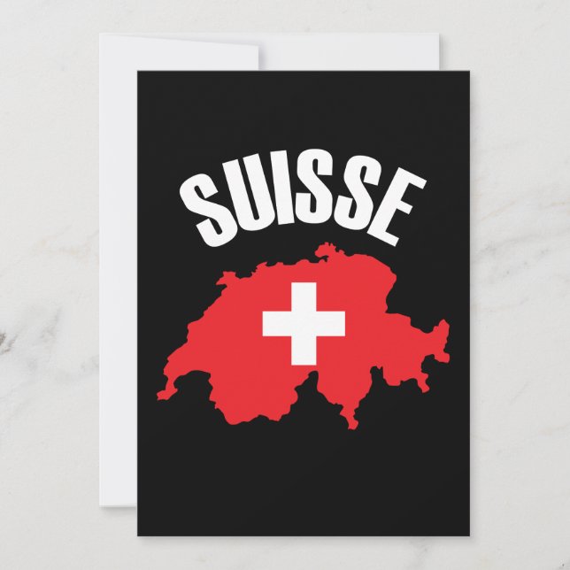 Suisse Zwitserland Map Flag (Voorkant)