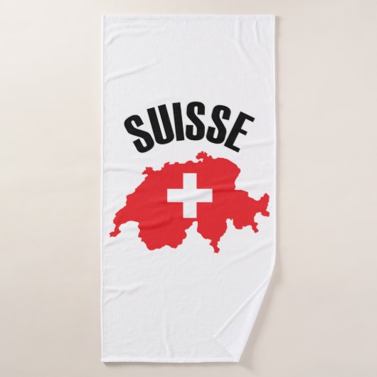 Suisse Zwitserland Map Flag Badhanddoek (Badhanddoek)