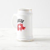 Suisse Zwitserland Map Flag Bierpul (Voorkant links)
