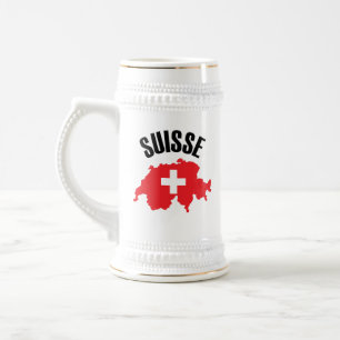 Suisse Zwitserland Map Flag Bierpul