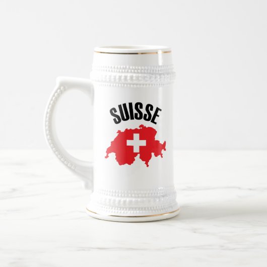 Suisse Zwitserland Map Flag Bierpul (Links)