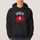 Suisse Zwitserland Map Flag Hoodie (Voorkant)