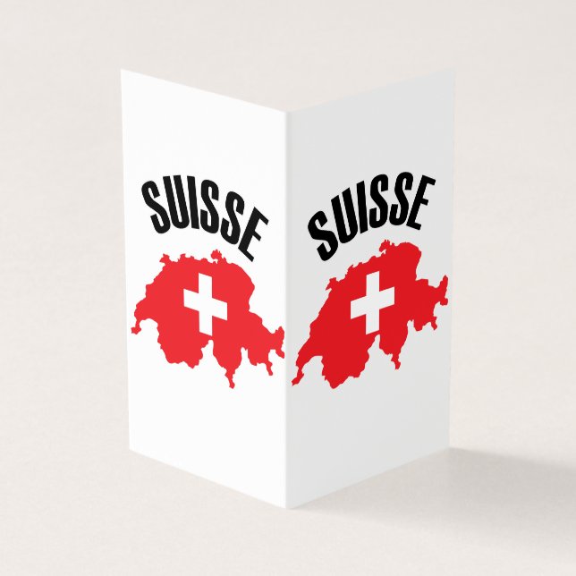 Suisse Zwitserland Map Flag Kaart (Buitenkant)