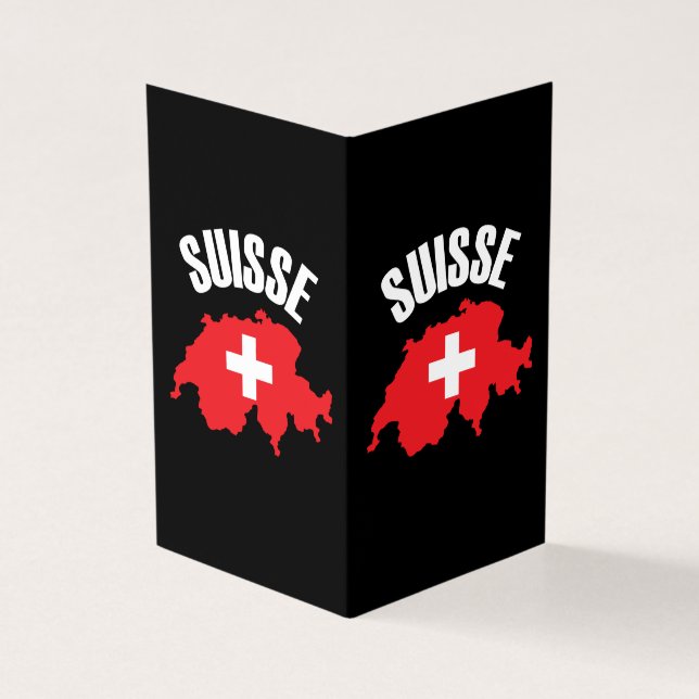 Suisse Zwitserland Map Flag Kaart (Buitenkant)