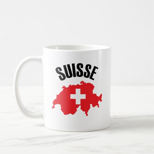 Suisse Zwitserland Map Flag Koffiemok (Links)