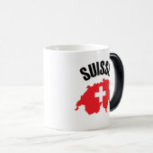 Suisse Zwitserland Map Flag Magische Mok (Voorkant rechts)