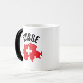 Suisse Zwitserland Map Flag Magische Mok (Voorkant links)