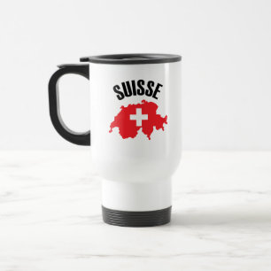 Suisse Zwitserland Map Flag Reisbeker