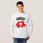 Suisse Zwitserland Map Flag T-shirt (Voorkant volledig)