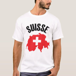 Suisse Zwitserland Map Flag T-shirt