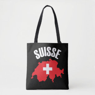 Suisse Zwitserland Map Flag Tote Bag