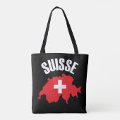 Suisse Zwitserland Map Flag Tote Bag (Achterkant)