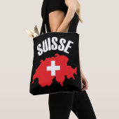 Suisse Zwitserland Map Flag Tote Bag (Dichtbij)