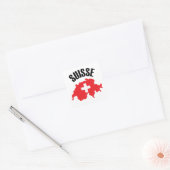 Suisse Zwitserland Map Flag Vierkante Sticker (Envelop)