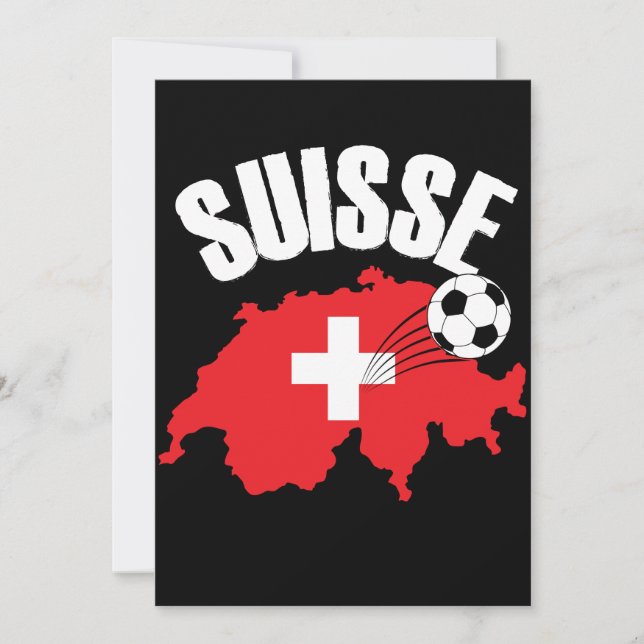 Suisse Zwitserland Map Soccer (Voorkant)