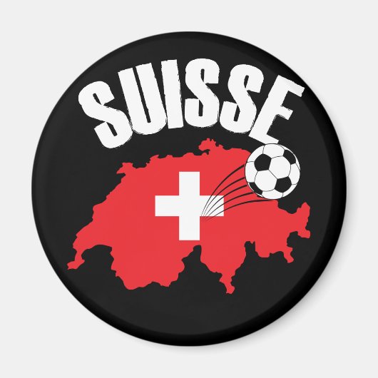 Suisse Zwitserland Map Soccer Magneet (Voorkant)