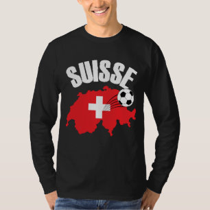 Suisse Zwitserland Map Soccer T-shirt