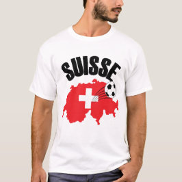 Suisse Zwitserland Map Swiss Soccer T-shirt