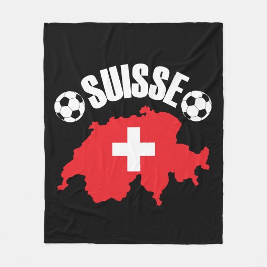Suisse Zwitserland Voetbal Fleece Deken (Voorkant)