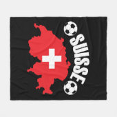 Suisse Zwitserland Voetbal Fleece Deken (Voorkant (Horizontaal))