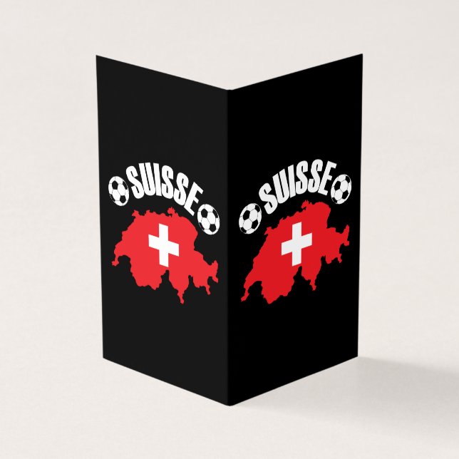 Suisse Zwitserland Voetbal Kaart (Buitenkant)