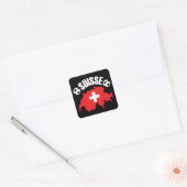 Suisse Zwitserland Voetbal Vierkante Sticker (Envelop)