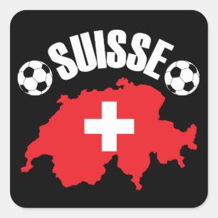 Suisse Zwitserland Voetbal Vierkante Sticker
