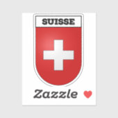 Suisse | Zwitserland | Wapenjassen Sticker (Vel)